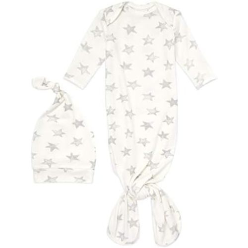 aden + anais Snuggle Knit Knotted Newborn Baby Gown and Hat Set