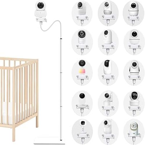 Baby Monitor Camera Floor Stand Holder Mount Compatible with VTech/HelloBaby/ Nanit Pro/I/Momcozy/iFamily/OKAIDI/Blemil /Motorola/Leapfrog /nooie IPC100/Infant Optics/ANMEATE/ Flexible Holder Stand