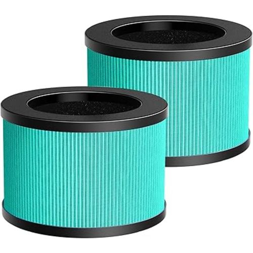 MK-06 TZ-K1 DH-JH01 Upgraded HEPA Replacement Filter Compatible with Tolife TZ-K1, for FreAire KN6391, for Kloudi DH-JH01 and for POMORON MJ012H Air Purifier (2 Pack Green-Pet Dander Version)