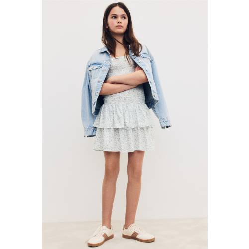 SMOCKED STRAPPY DRESS