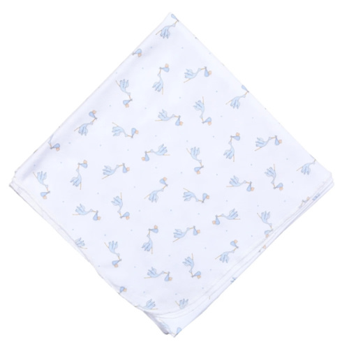 Worth the Wait Printed Swaddle Blanket - Blue