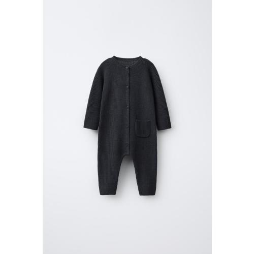 PEARL KNIT JUMPSUIT - Steel | ZARA United States