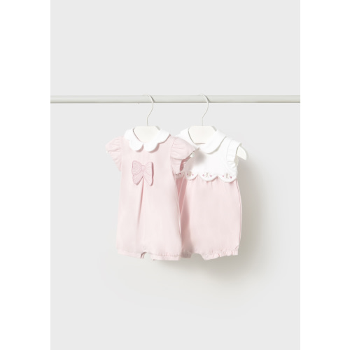 Newborn 2-Pack Collared Rompers