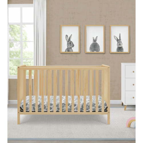 Delta Children Heartland 4-in-1 Convertible Crib - Greenguard Gold Certified, Natural Pine