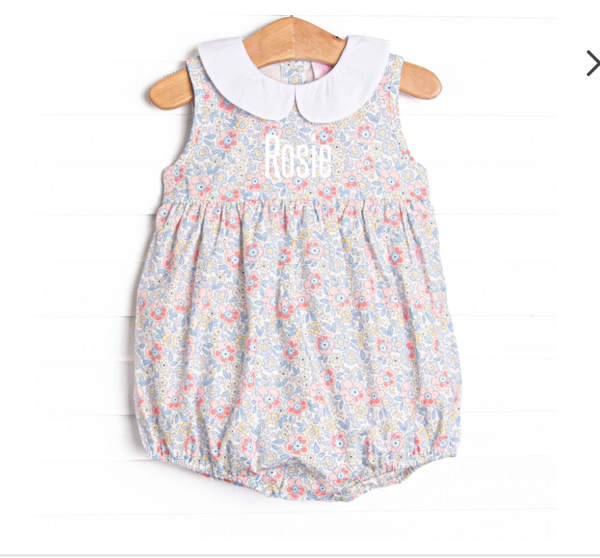 Felicity Florals Sleeveless Collared Bubble, Blue – Stitchy Fish
