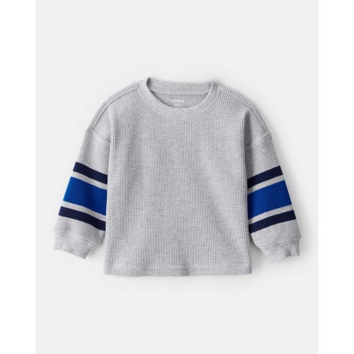 Baby Boy Thermal Long-Sleeve T-Shirt - Grey/Navy - Carter's | Carter's