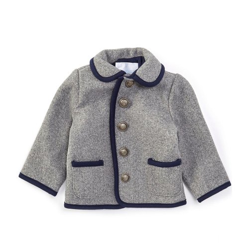 Edgehill Collection x Darby Fallon Clark Baby Boys 12-24 Months Gene Button Front Wool Blend Car Coat