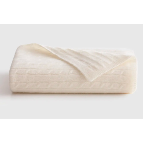 Luxe Cable Knit Cashmere Baby Blanket