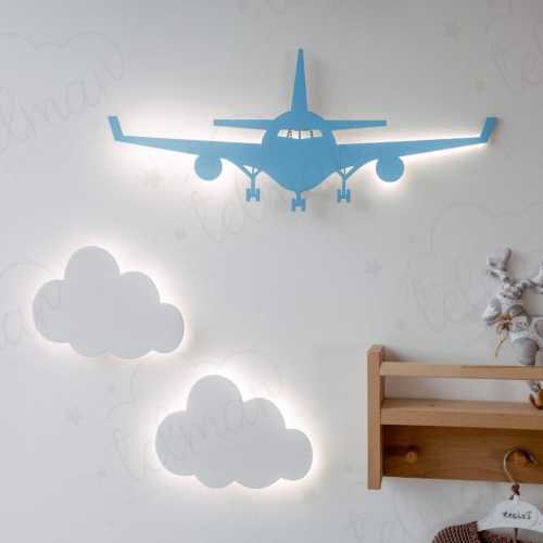 Airplane nightlight for baby, baby room lighting, plane lamp, nursery decor, kids wall light, airplane light lamp, nursery lighting