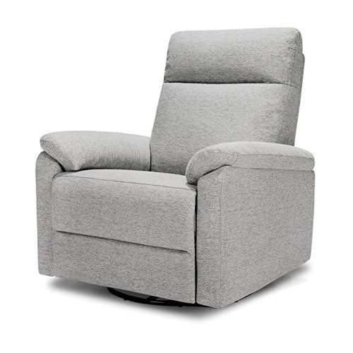 DaVinci Suzy Swivel Recliner in Frost Grey, GREENGUARD Gold & CertiPUR-US® Certified
