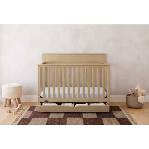 Shiloh Driftwood 5-in-1 Convertible Crib with Drawer