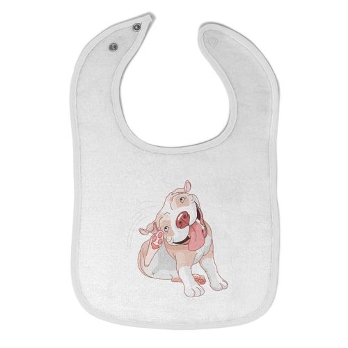Toddler & Baby Bibs Burp Cloths Dogs Pitbull Itching Dog Lover Pet Cotton Baby Items for Baby Girl & Boy White Design Only