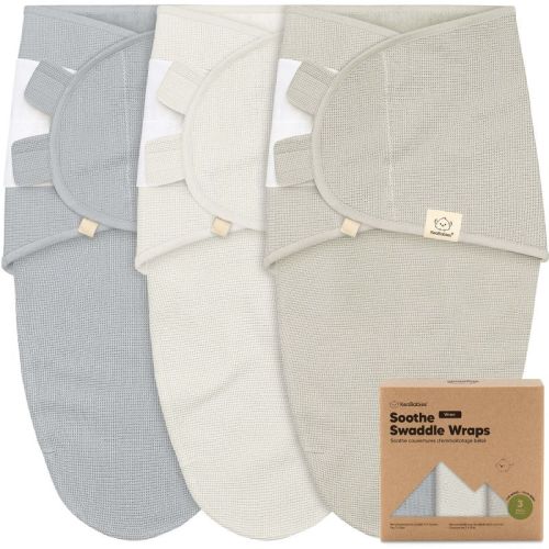 3pk Soothe Wren Swaddle Sleep Sacks, Organic Newborn Swaddles Wrap 0-3 Months, Soft Baby Wearable Blanket (Soft Lilac, One Size)