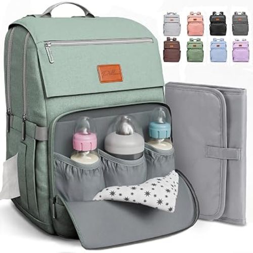 PILLANI Baby Diaper Bag Backpack - Baby Bag for Boys & Girls, Large Waterproof Diaper Backpack - Toddler Diaper Bag with Changing Pad, Boy Baby Shower Gifts for Mom - Newborn Stuff, Baby Essentials