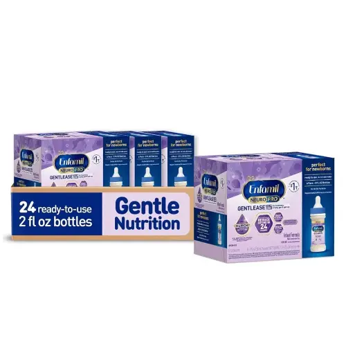 Enfamil NeuroPro Gentlease Baby Formula, Brain Building DHA, HuMO6 Immune Blend, Designed to Reduce Fussiness, Crying, Gas & Spit-up in 24 Hrs, Ready-to-Feed Infant Formula, Liquid, 2 Fl Oz (24 Count)