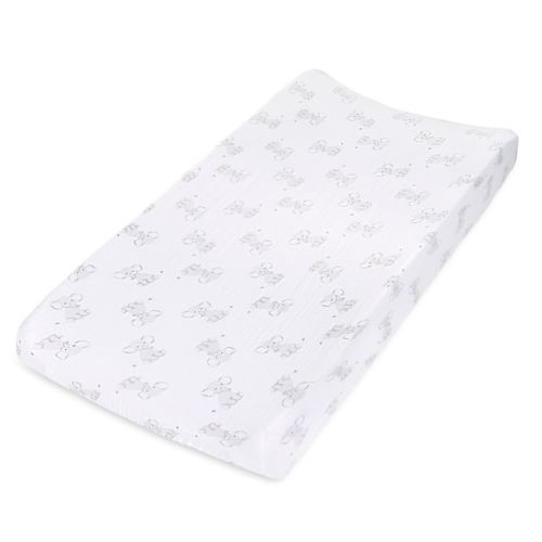 aden + anais™ essentials Safari Babes Elephant Changing Pad Cover in Greyaden + anais™ essentials Safari Babes Elephant Changing Pad Cover in Grey