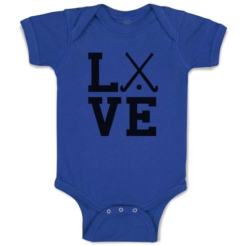 Cute Rascals Baby Bodysuit Love Field Hockey Decal Olympics Cotton Boy & Girl Baby Clothes Royal Blue 18 Months