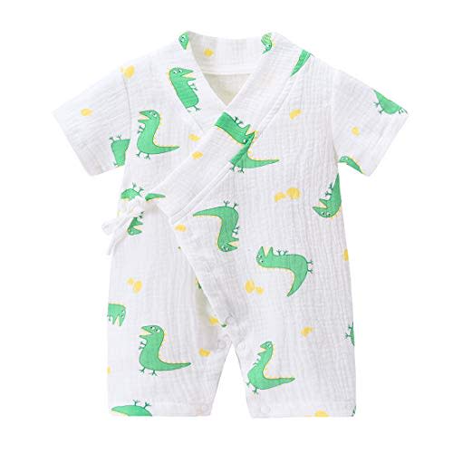 PAUBOLI Baby Kimono Robe Newborn Cotton Yarn Bodysuit Romper Infant Japanese Pajamas 0-24 Months