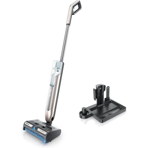 Shark HydroDuo with Dirt-Reveal Technology, Cordless, Everyday Hard Floor Cleaning System, Wet & Dry Debris Pickup, Mops & Scrubs All at Once, Hardwood, Tile, Laminate & Stone, Stone Metallic, WW201