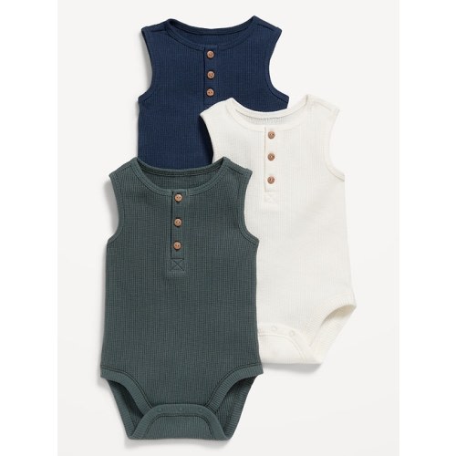 Sleeveless Waffle-Knit Henley Bodysuit for Baby | Old Navy