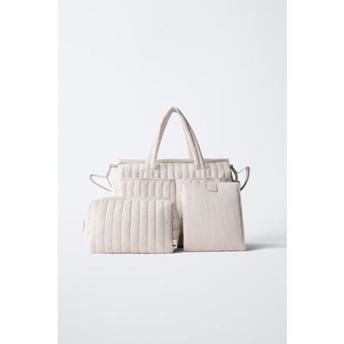 GINGHAM MATERNITY/DIAPER BAG