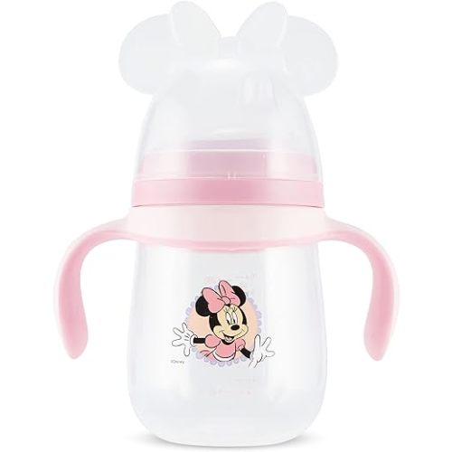 Disney Sippy Cups for Toddlers, Learner Sippy Cups for Kids with Pacifier, BPA-Free Trainer Cup with Handles, Leak-Proof Minnie Mouse and Mickey Mouse Sippy Cups, Perfect Unisex Gift for Children
