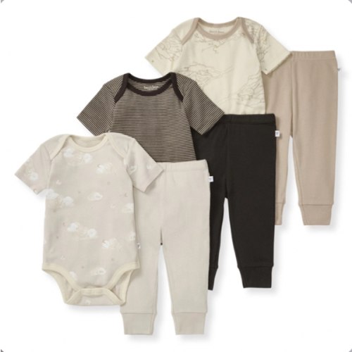 Swaying Branches Organic Short Sleeve Bodysuit and Pant Set 3 Pack