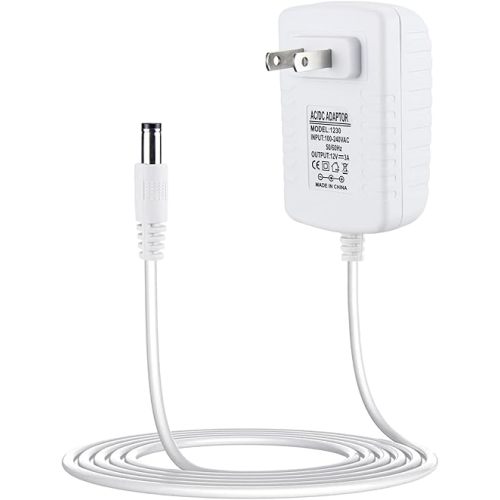 12V 3A Power Cord Replacement for 4moms mamaRoo 4, RockaRoo Baby Swing, AC Adapter Charger White