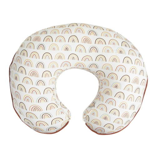 Boppy Organic Cotton Nursing Pillow Cover, Spice Brown Rainbows, Fits Original Boppy