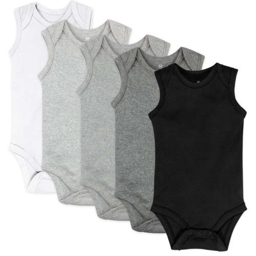 5-Pack Organic Cotton Sleeveless Bodysuits | Honest Baby Clothing
