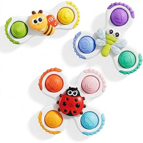 Insect Suction Cup Spinner Baby Bath Toys for Kids Ages 1-3