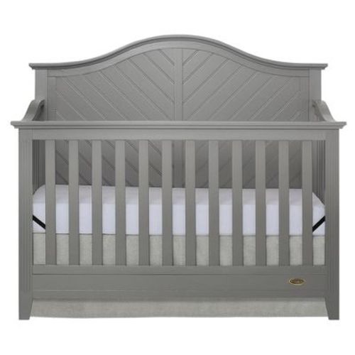 Dream On Me Ella 5 In 1 Convertible Crib, Storm Grey