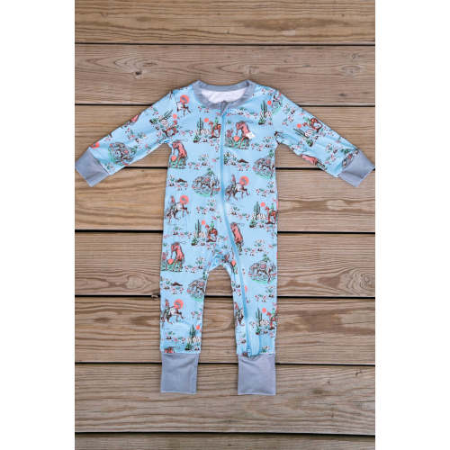 Baby Zip Up - Cowboy Up - Blue