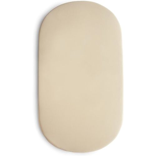 mushie Stretchy & Soft Bassinet Crib Sheet | Fitted 16" x 30" (Fog)