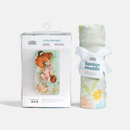 Crib sheet and Swaddle bundle - Enchanted Meadow – Rookie Humans