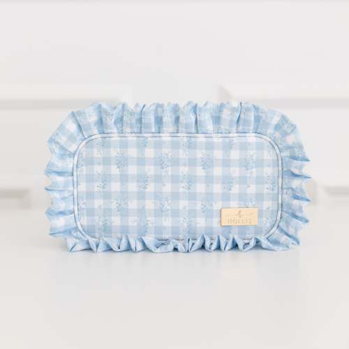 Ruffled Nylon Medium Pouch