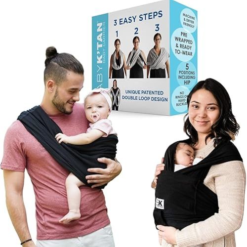 Original Baby K'tan Baby Carrier: #1 Easy Pre-Wrapped, Soft, Slip-On, No Rings, No Buckles | 5 in 1 Baby Sling Gift | The Best Hands Free Infant Wrap For Newborn to Toddler up to 35lb (See Size Chart)