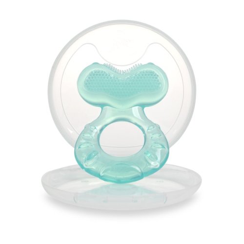 Nuby Teethe-eeze Silicone Teether, Aqua