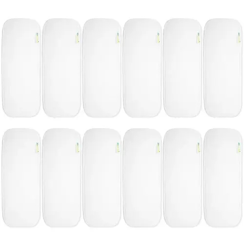 wegreeco Reusable Soft 4 Layers 12 Pack Inserts for Baby Cloth Diaper,High Absorbing Washable Liners
