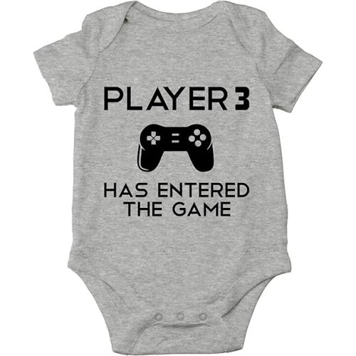 AW Fashions Player 3 Has Entered The Game Baby Bodysuit Newborn Boy Cute Romper Girl Clothes Romper