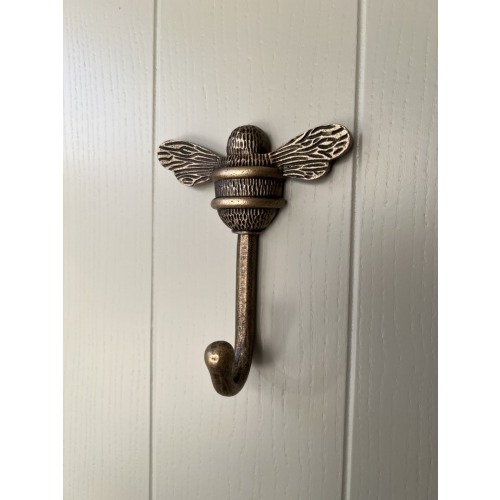 Brass bee Coat Hook | Towel Hook | Wall Mounted Wall Hooks | Hooks for Walls | Solid Iron Bee Hooks in Black or Nickel by Brass bee