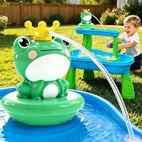 weirtoya Water Table Pump for Toddlers, 2026 Battery Powered Pump for Water Table Cordless Work Splash Toys Kids Toddler Summer Outddor (Multicolor Green)