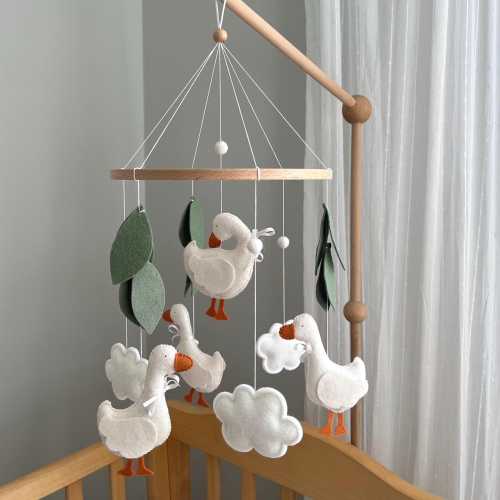 Goose Baby Mobile Nursery Realistic Goose Mobile Crib Mother Goose Theme Nursery Decor Vintage Baby Girl Mobile Duck Mobile Baby Boy Gift