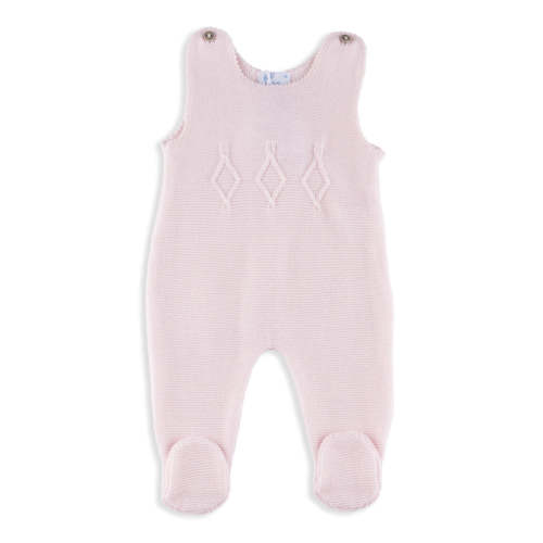 Noa Baby Girl Footed Romper in Rose