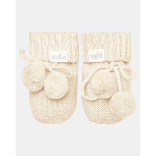Toshi Organic Booties Marley - Feather | Baby Booties | Baby Bunting AU