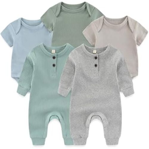 Ruliby Baby Boy Romper Solid Bodysuits Infant Girl Clothes Green 0-3 Months : Amazon.com.au: Clothing, Shoes & Accessories