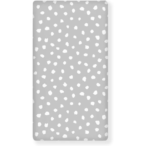 Grey with White Spots Fitted Crib Sheet Gray Abstract Baby Crib Sheet Fit Standard Crib and Toddler Mattress,Crib Mattress Sheets for Boys Girls 28"x52"
