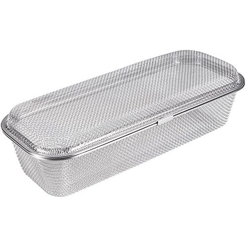 Dishwasher Basket, Stainless Steel Dishwasher Silverware Basket, Replacement Utensil Rectangular Mesh Drain for Small Items