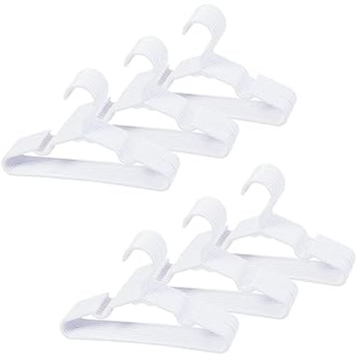 60 pcs White Baby Nursery Closet Hangers,Non-Slip Laundry Infant Pant Hanger for Newborn Clothes Gift,Ultra-Thin Child Coat Hanger for Girl Boy Toddler Kid