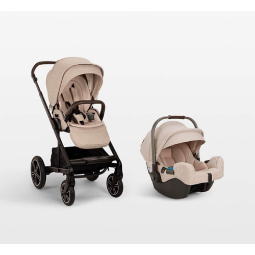 Nuna ® PIPA ™ rx Biscotti Brown Reclining Baby Car Seat + MIXX ™ next Stroller Travel System